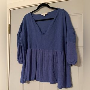 Worn once Navy babydoll Top